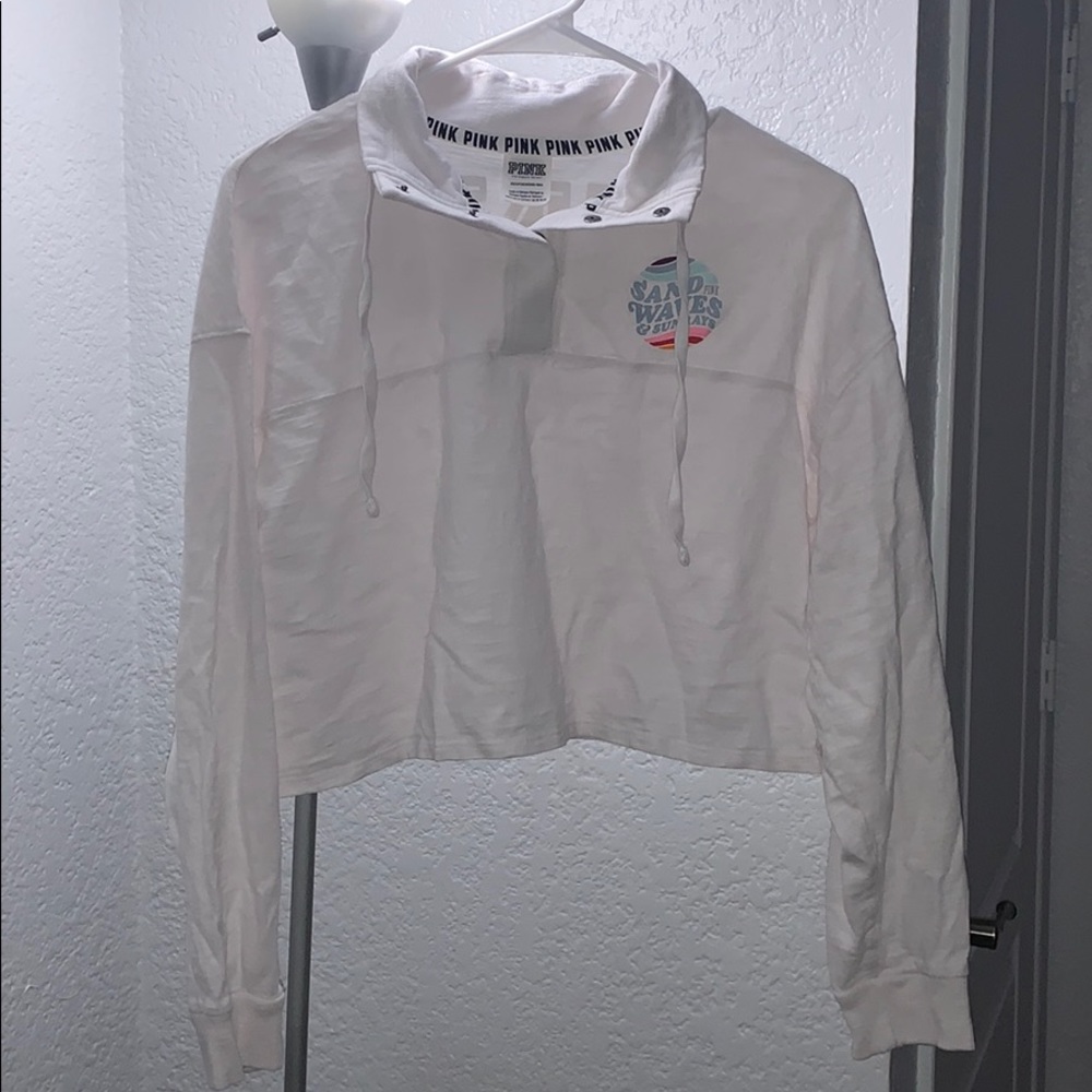 VS PINK cropped pullover